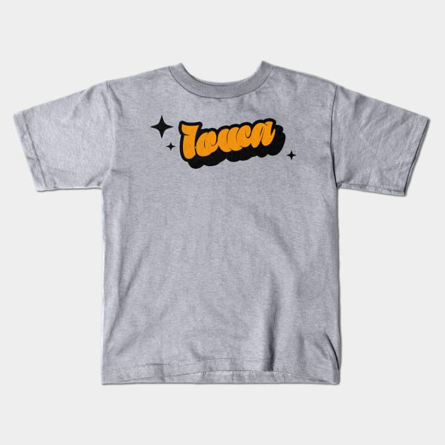 Iowa - Retro Classic Typography Style Kids T-Shirt by Decideflashy